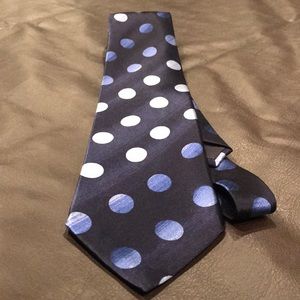 Prochownick Italy silk polka dot navy blue tie 03